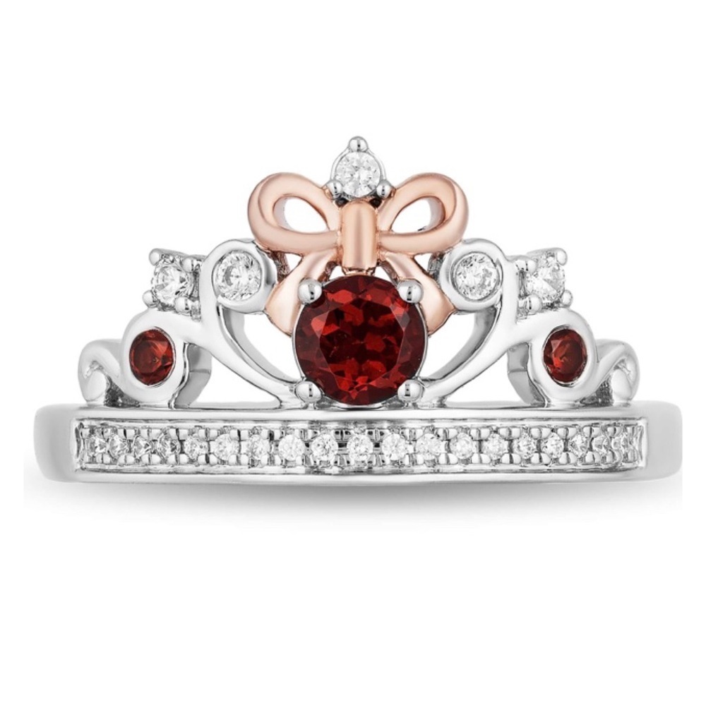 SNOW WHITE ENCHANTED DISNEY Diamond Garnet Ring